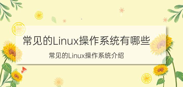 常见的Linux操作系统有哪些 常见的Linux操作系统介绍